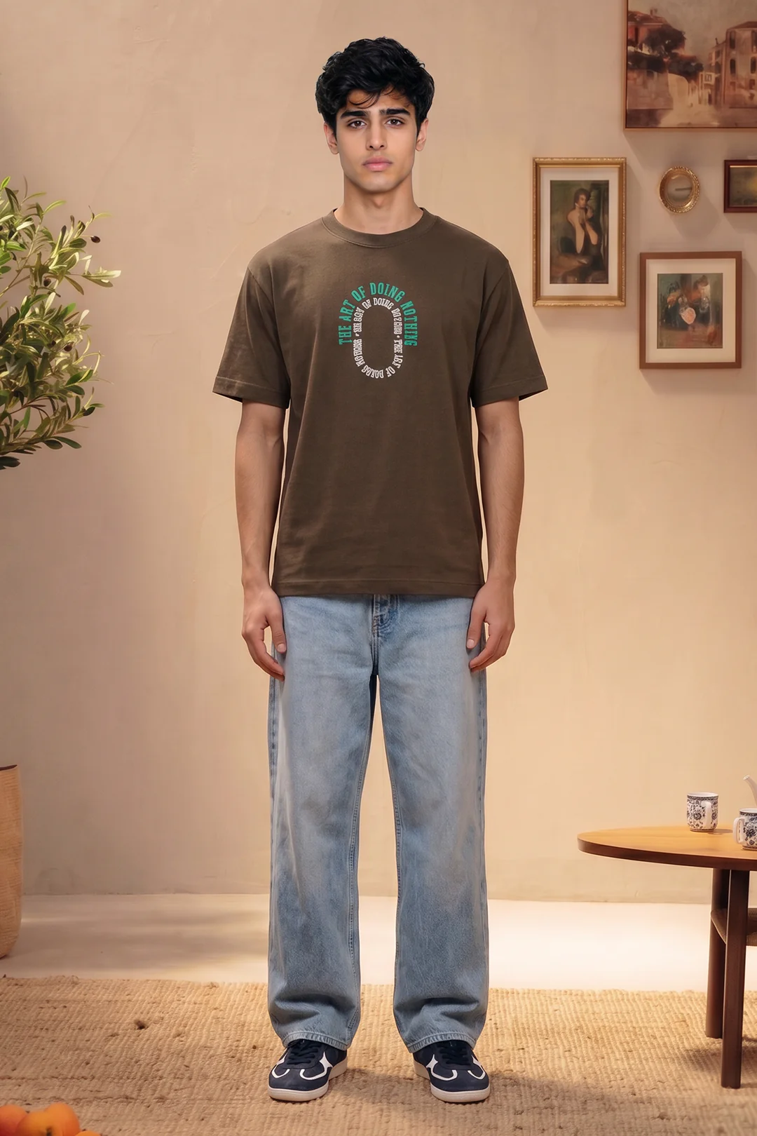 Oversized Graphic T-Shirt - D046 - Image 3