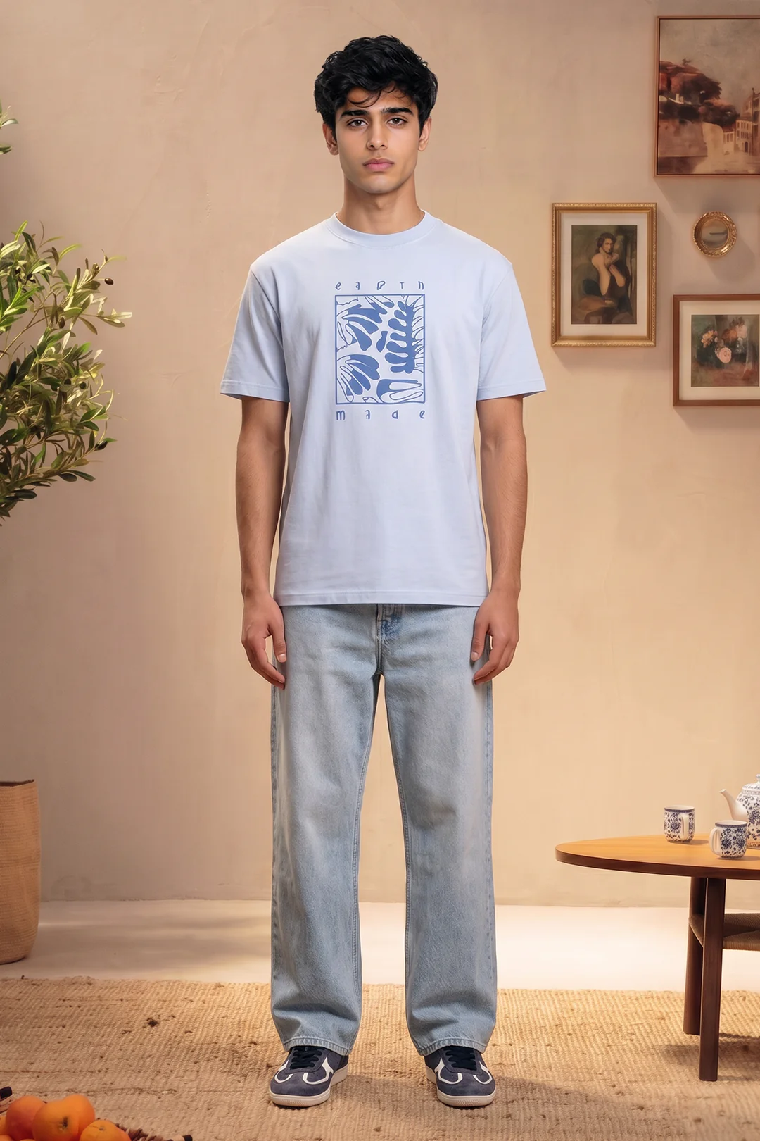 Oversized Graphic T-Shirt - D057 - Image 3