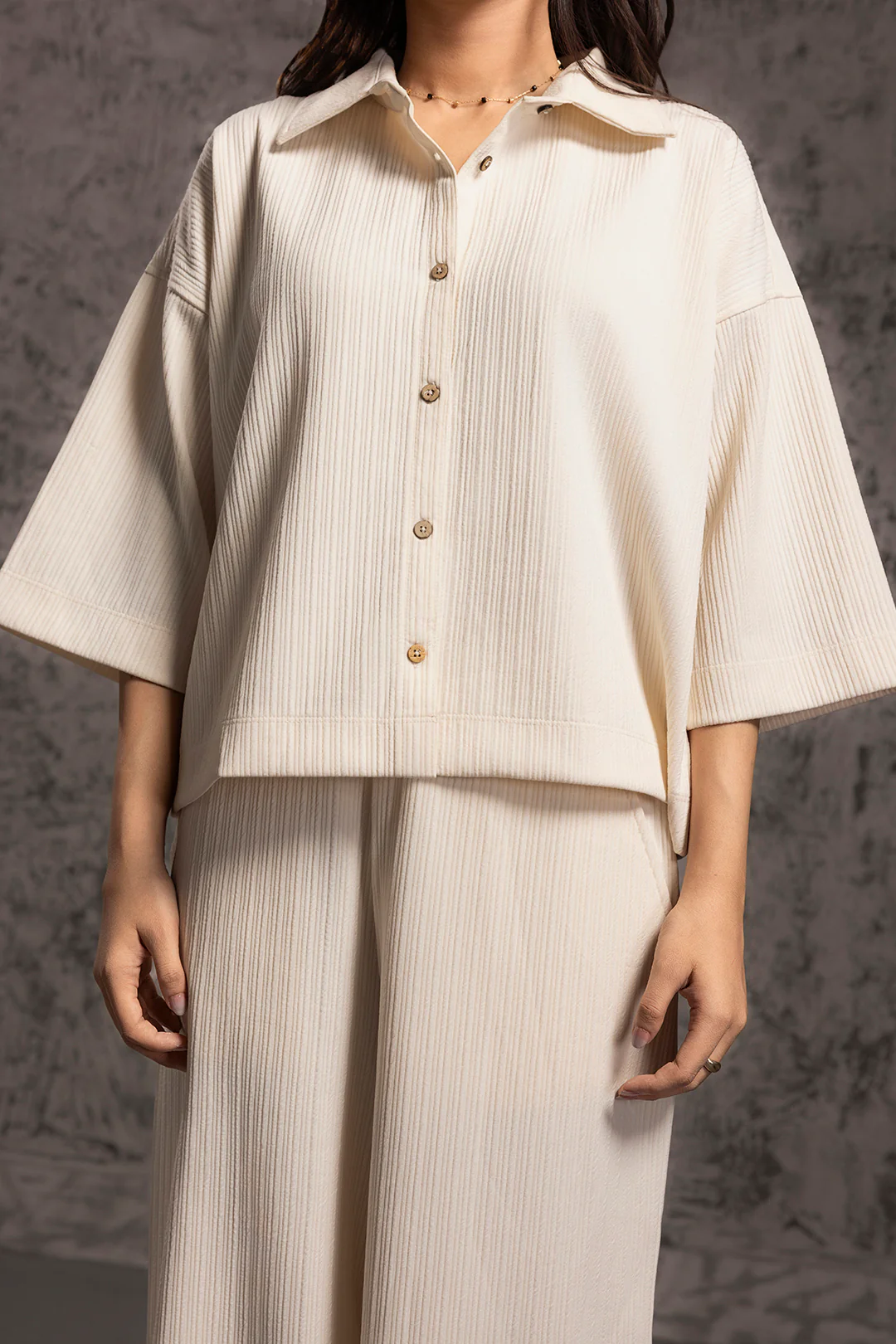 Seersucker Co-Ord Set Shirt - 5004 - Image 3
