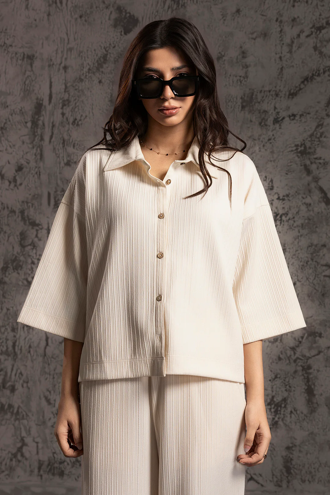 Seersucker Co-Ord Set Shirt - 5004 - Image 4