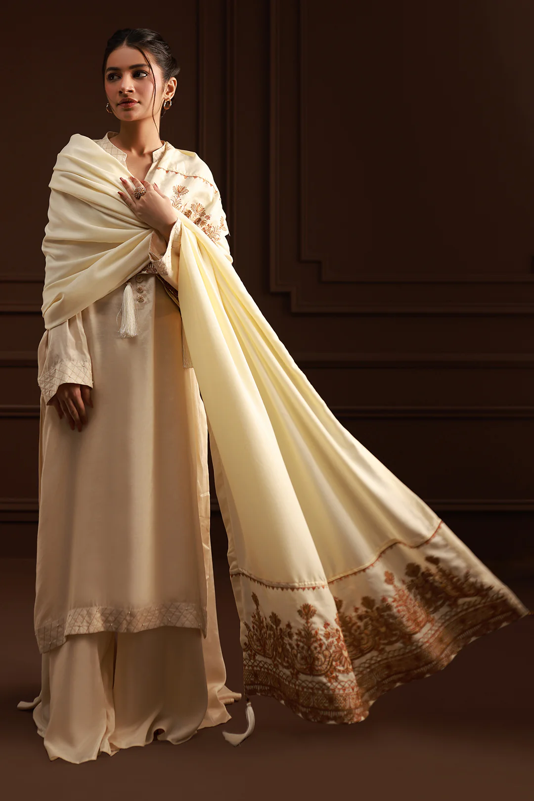Embroidered Shawl - 1010 - Image 5