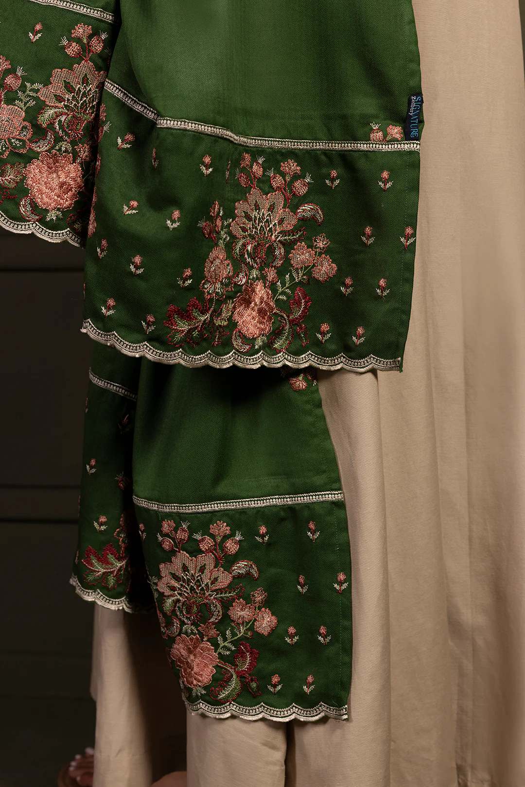Embroidered Shawl - 0012 - Image 11