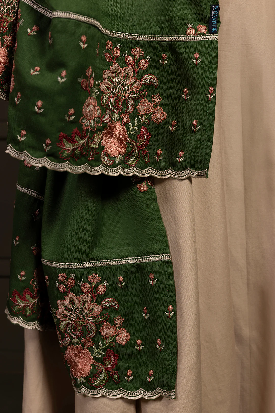 Embroidered Shawl - 0012 - Image 9