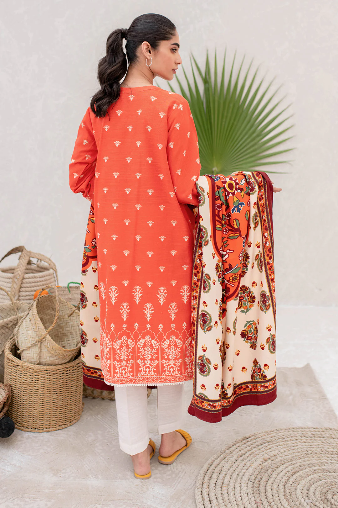 Embroidered Shirt Dupatta - 0018 - Image 5