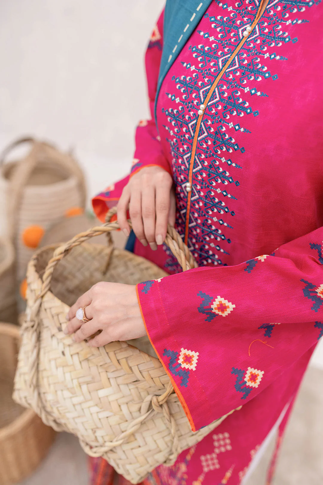 Embroidered Shirt Dupatta - 0023 - Image 4