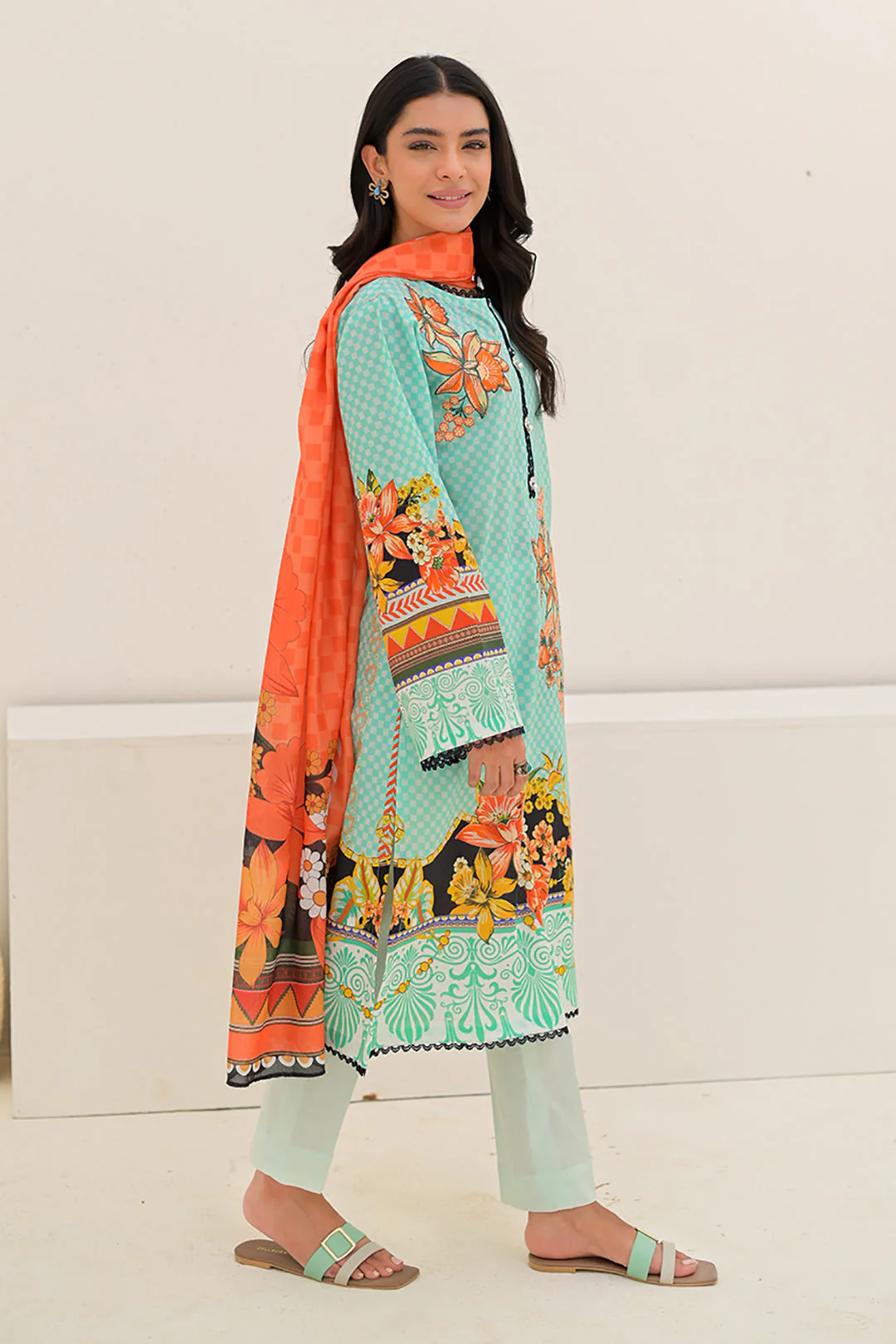 Embroidered Shirt Dupatta - 0222 - Image 2