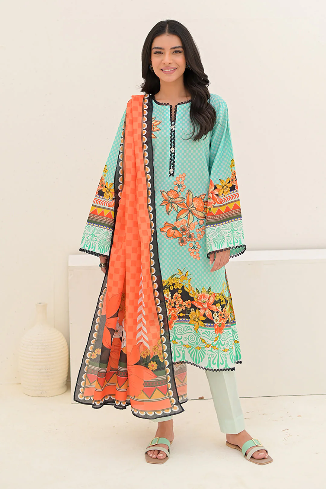 Embroidered Shirt Dupatta - 0222 - Image 3