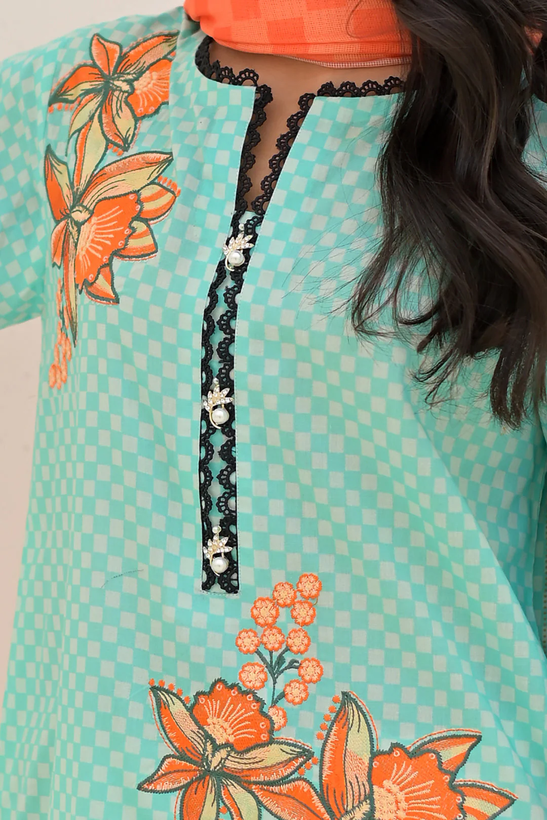 Embroidered Shirt Dupatta - 0222 - Image 4