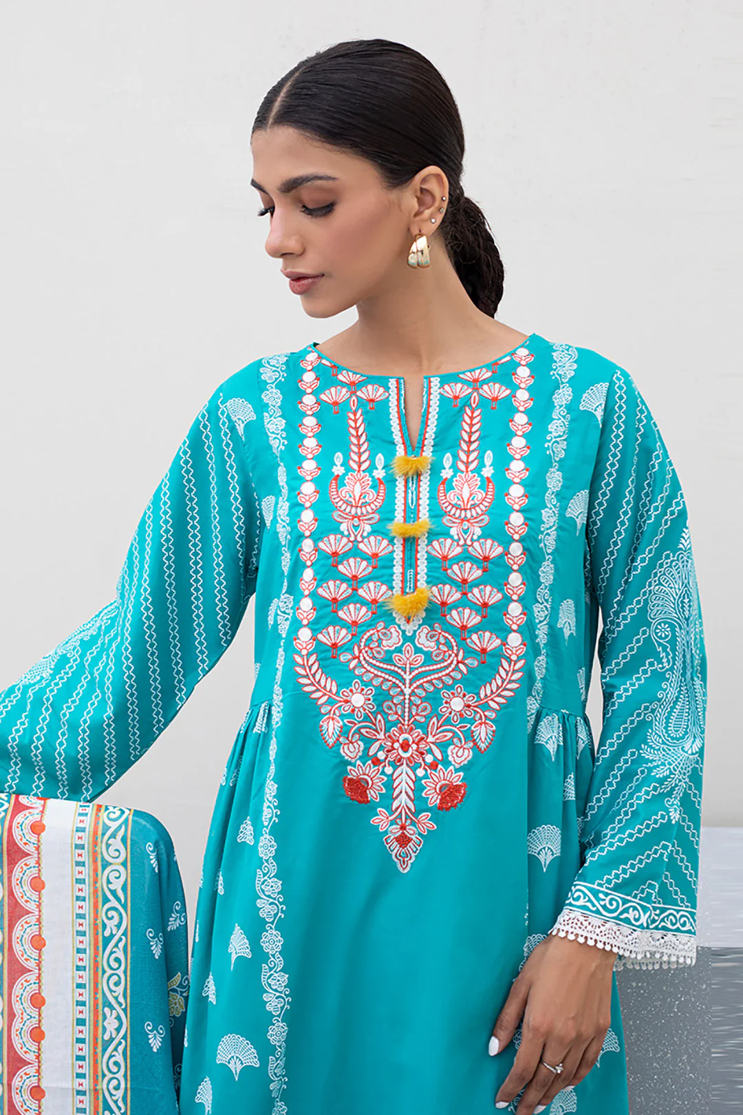 Embroidered Shirt Dupatta - 0391 - Image 3