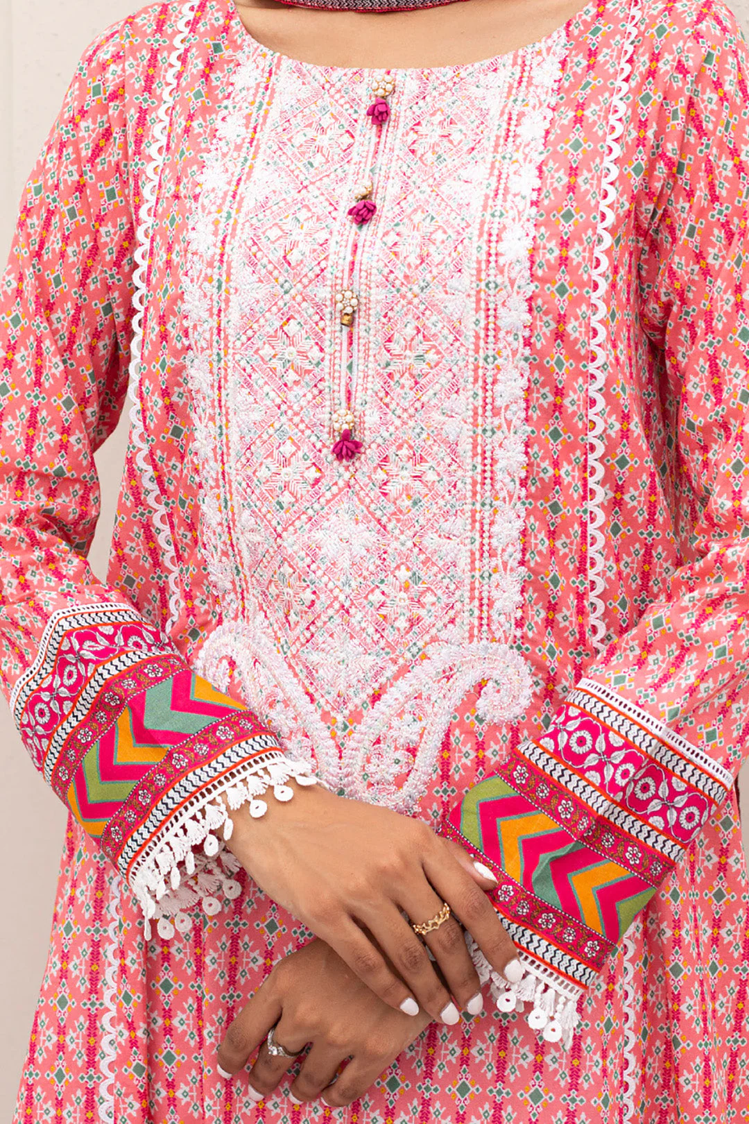 Embroidered Shirt Dupatta - 0393 - Image 4