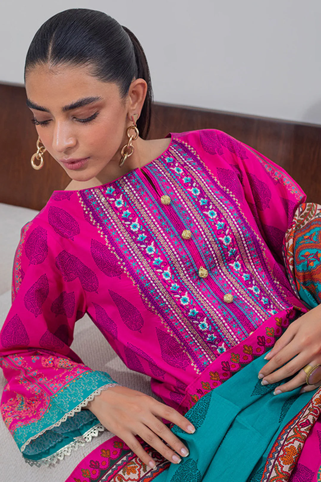 Embroidered Shirt Dupatta - 0613