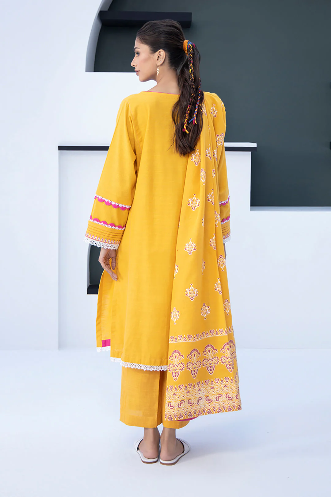 Embroidered Shirt Dupatta - 0857 - Image 5