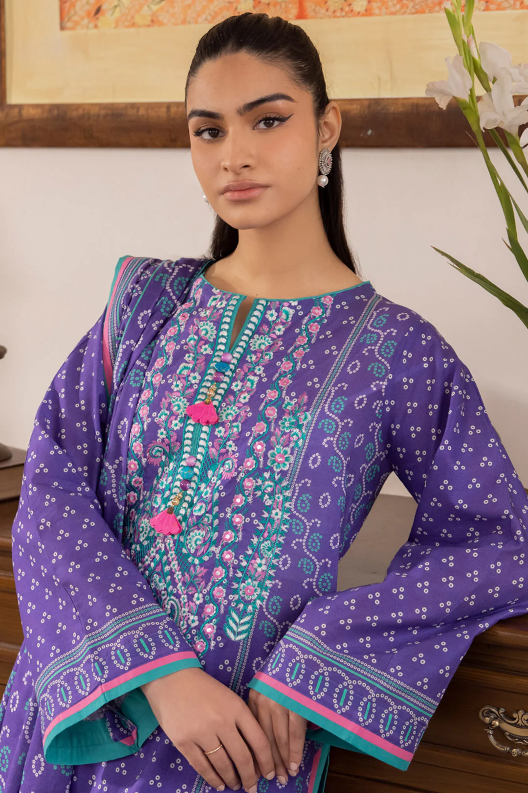 Embroidered Shirt Dupatta - 1028