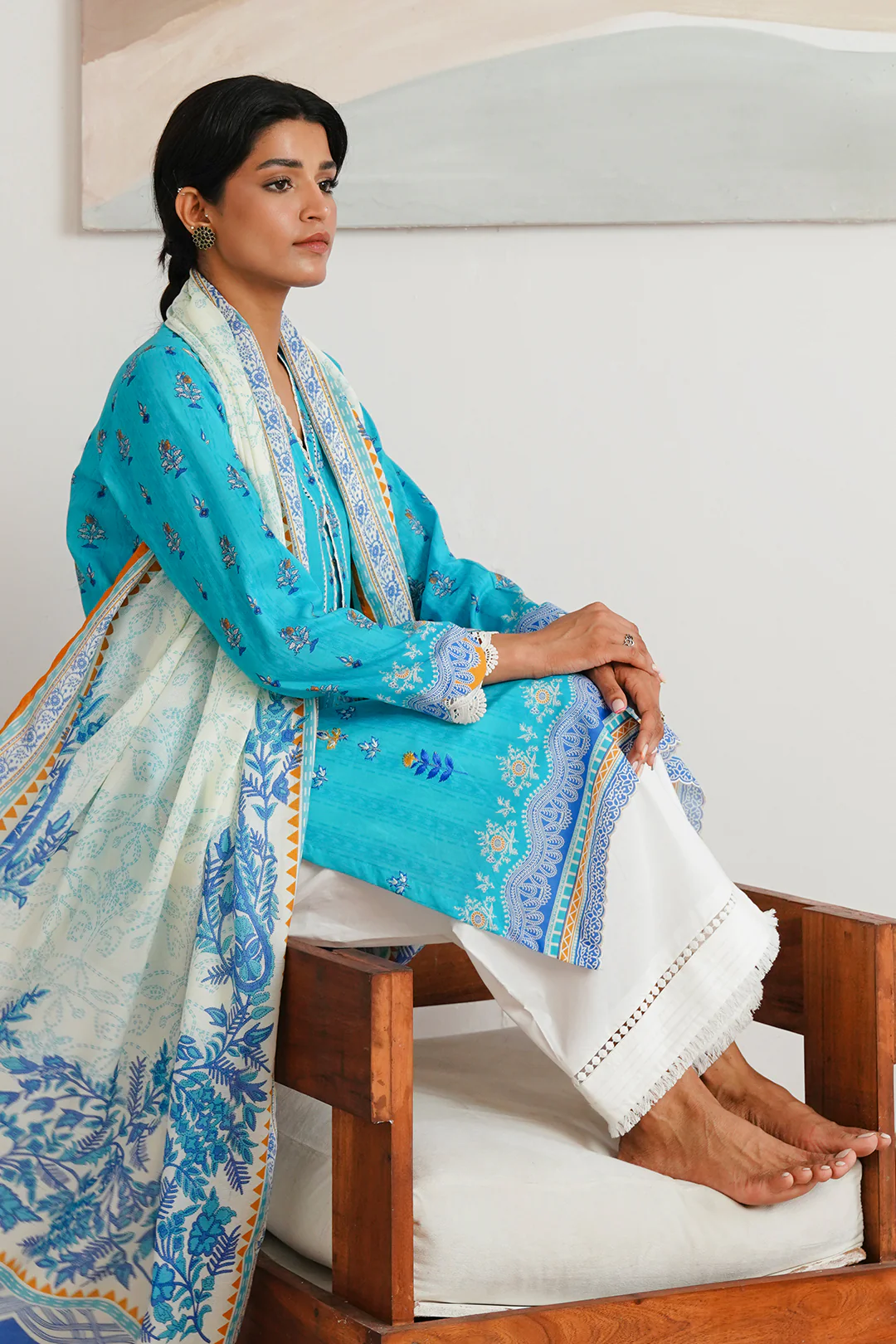 Embroidered Shirt Dupatta - 0020 - Image 3