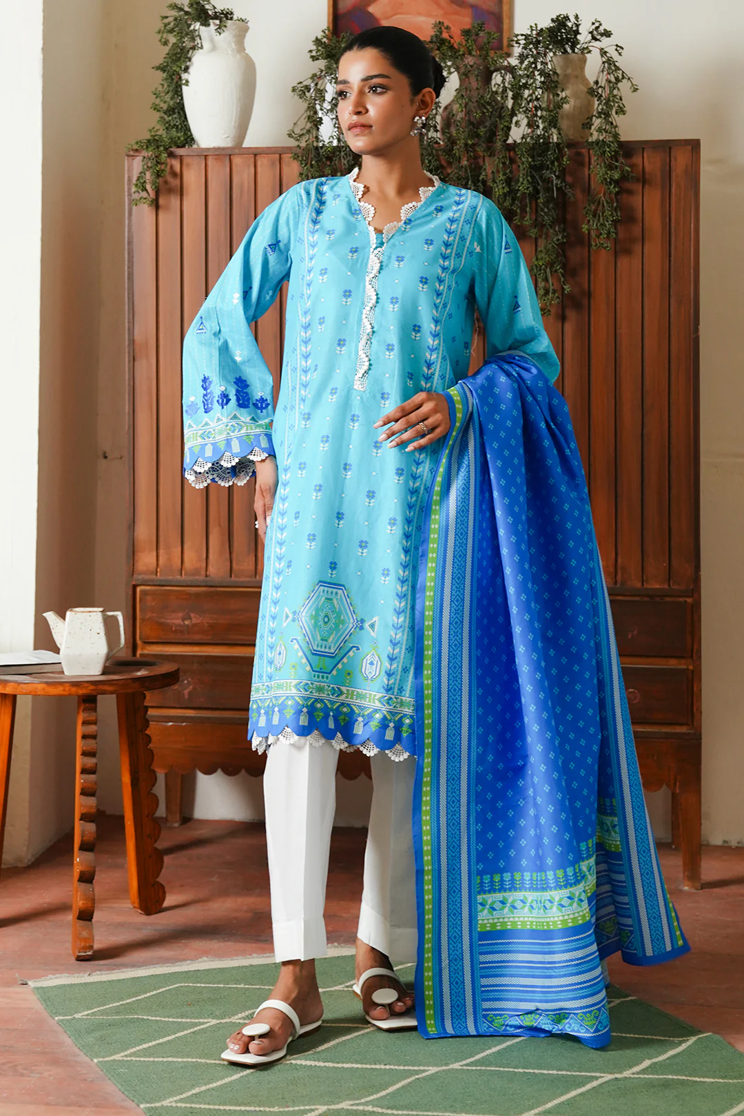 Embroidered Shirt Dupatta - 0028 - Image 2