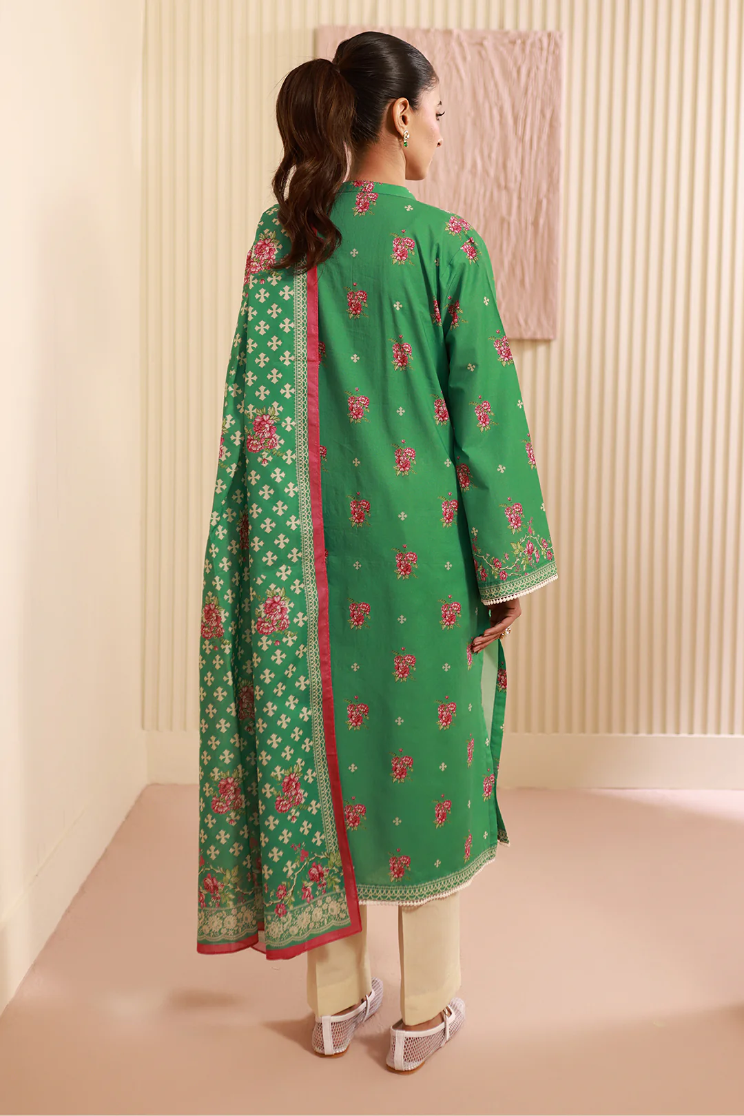 Embroidered Shirt Dupatta - 0617 - Image 6