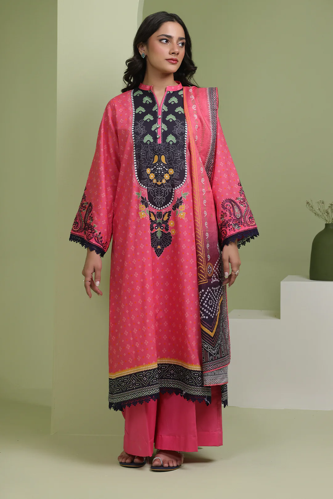 Embroidered Shirt Dupatta - 1171 - Image 3
