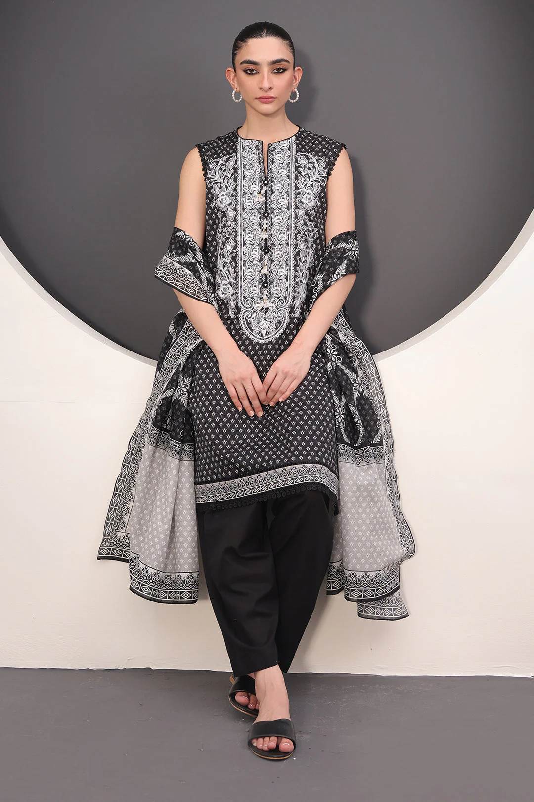 Embroidered Shirt Dupatta - 1497 - Image 3