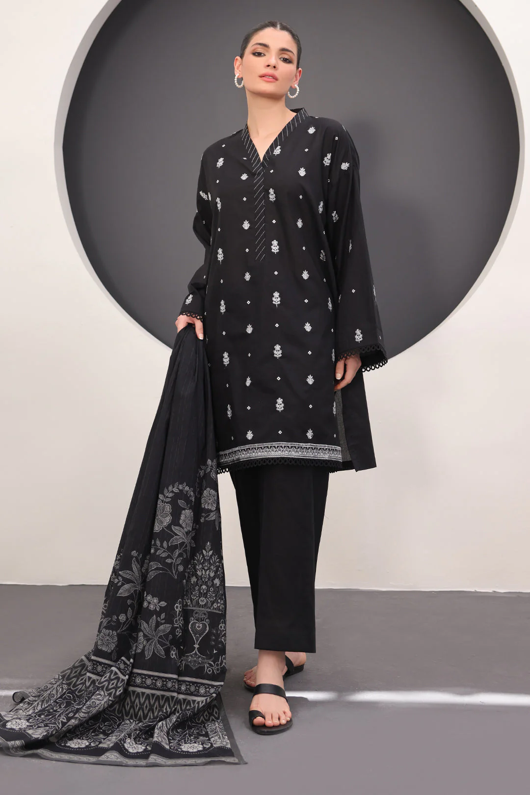 Embroidered Shirt Dupatta - 1500 - Image 2