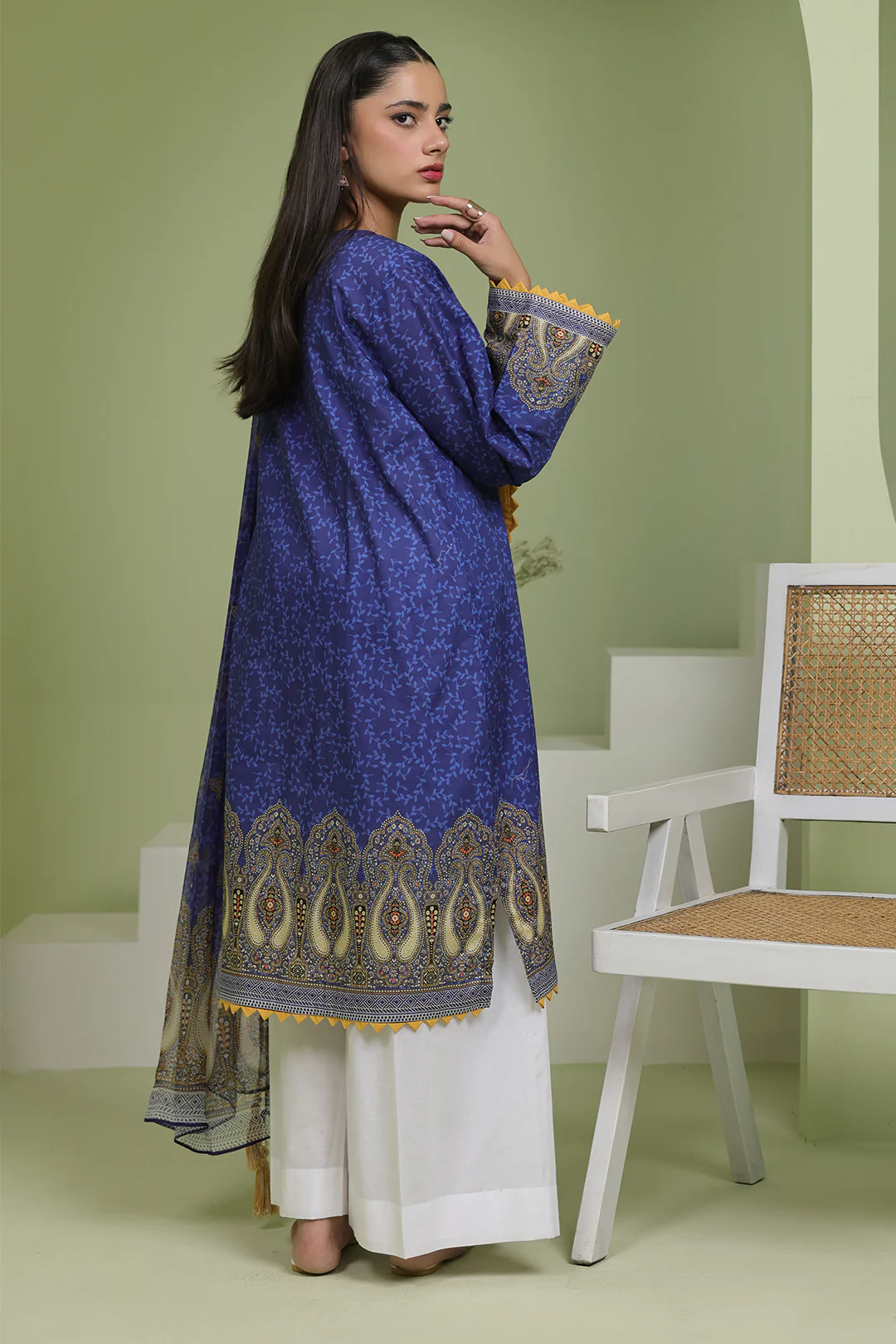 Embroidered Shirt Dupatta - 1688 - Image 6
