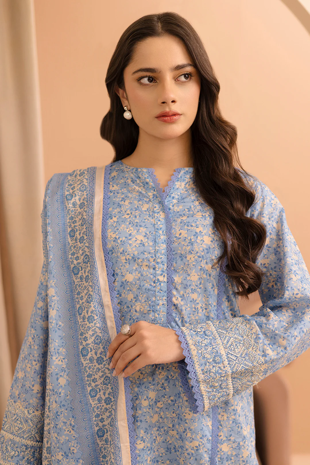 Embroidered Shirt Dupatta - 0175 - Image 3