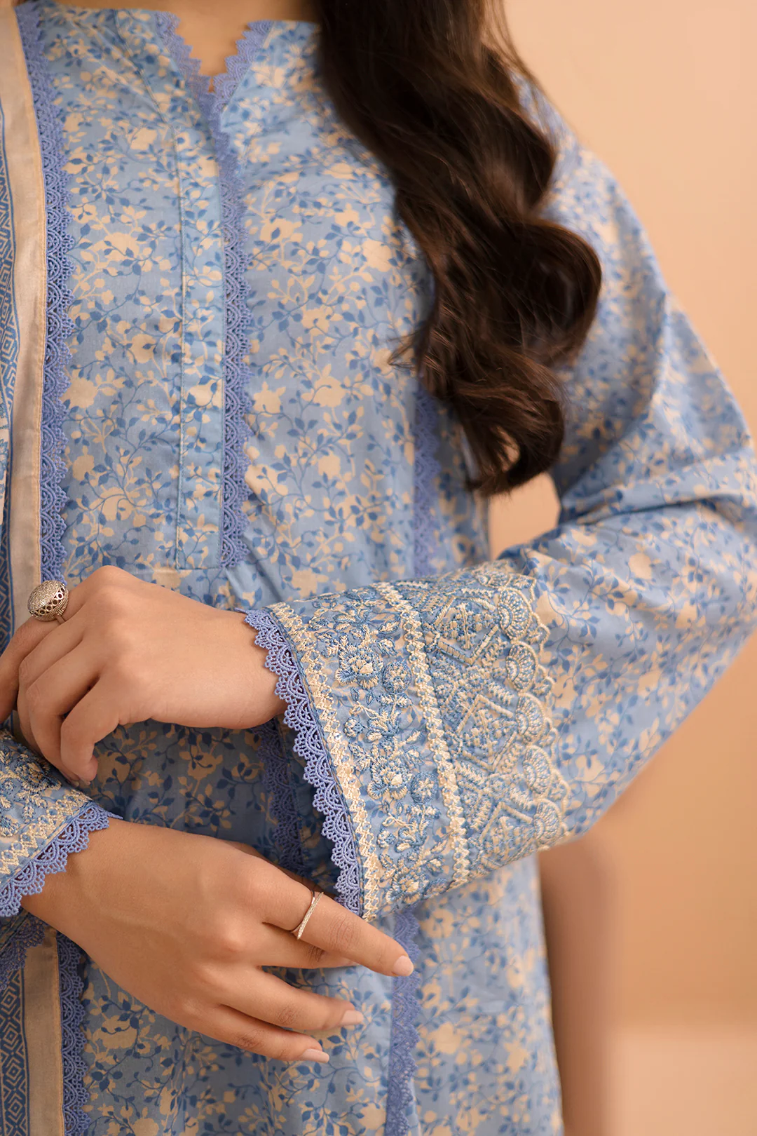 Embroidered Shirt Dupatta - 0175 - Image 5