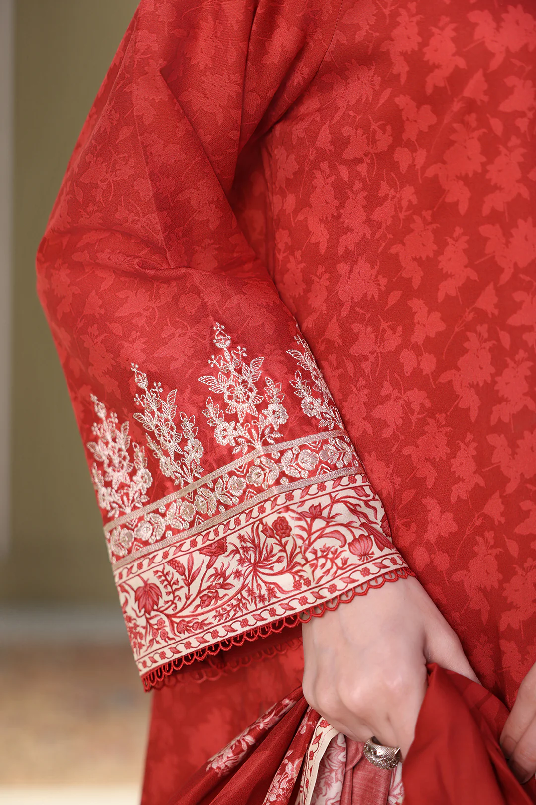 Embroidered Shirt Dupatta - 0376 - Image 5