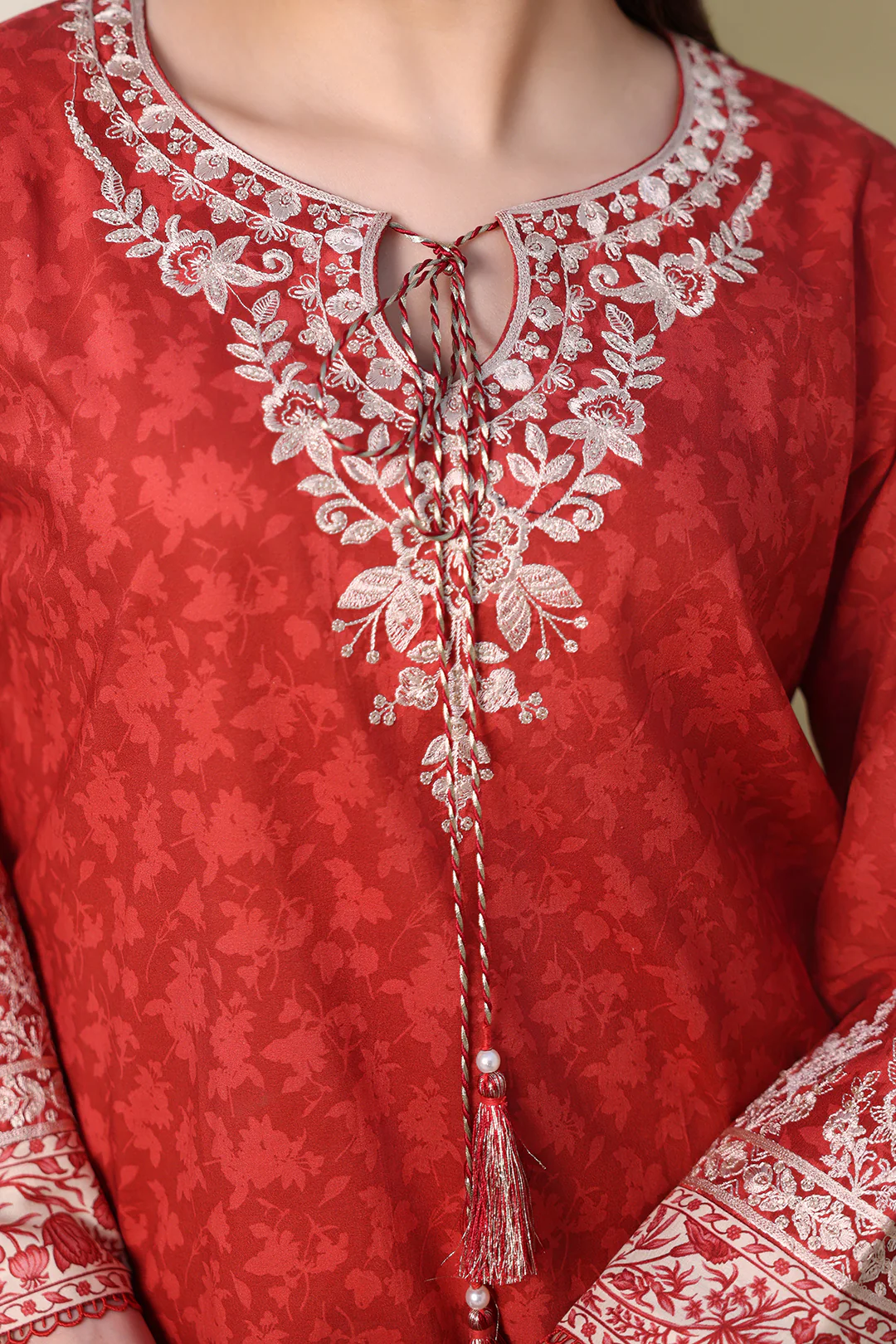 Embroidered Shirt Dupatta - 0376 - Image 7