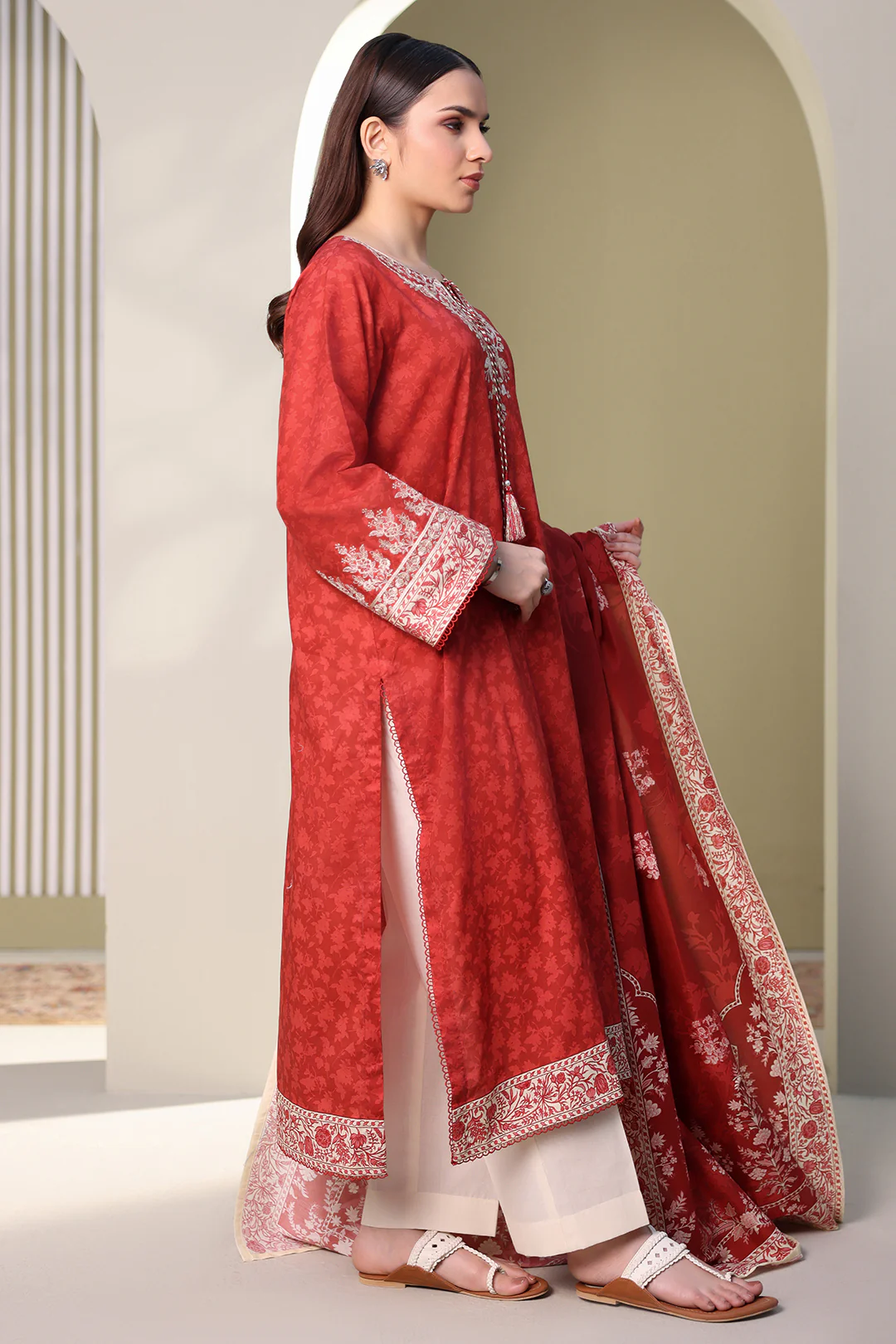 Embroidered Shirt Dupatta - 0376 - Image 8
