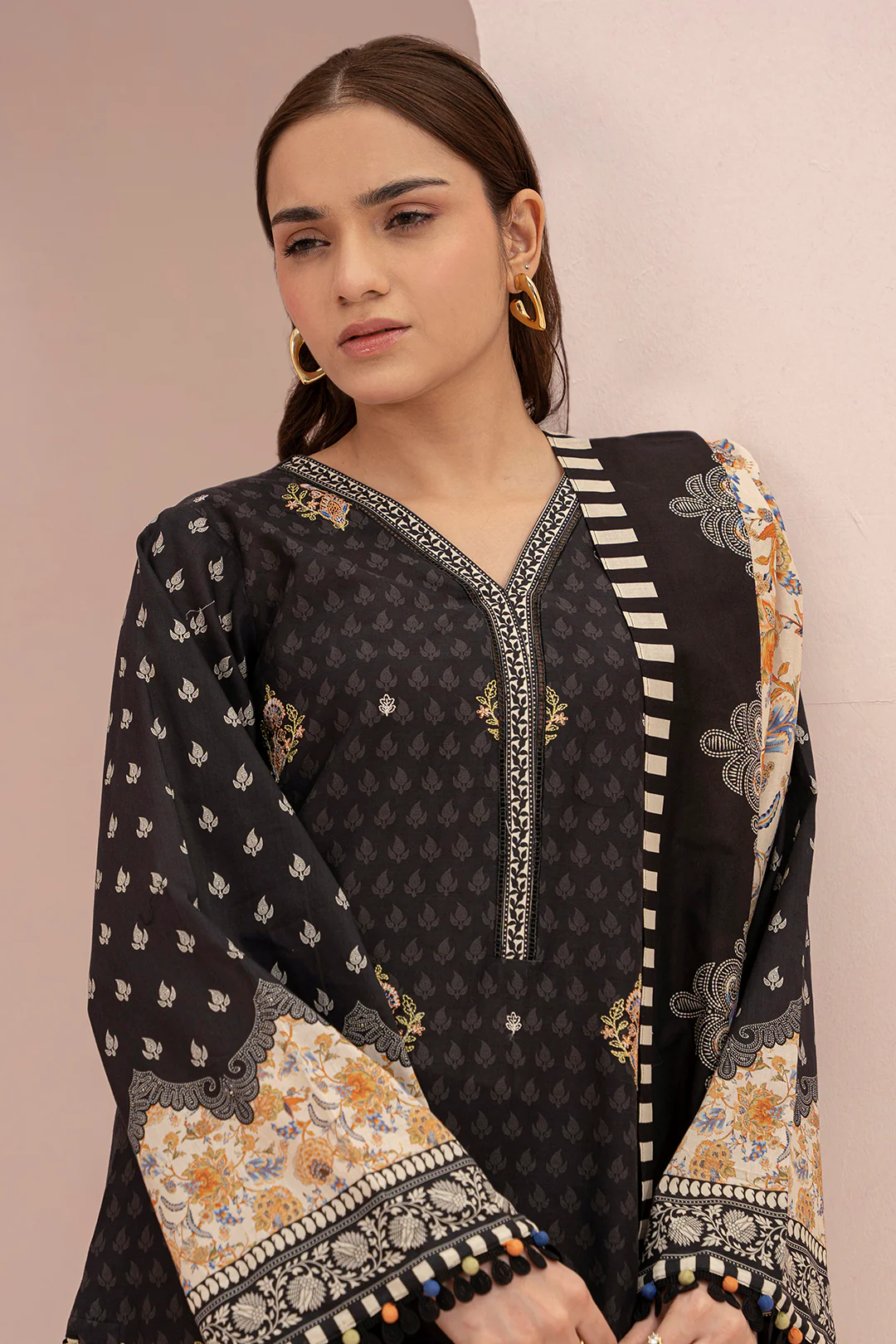 Embroidered Shirt Dupatta - 0377