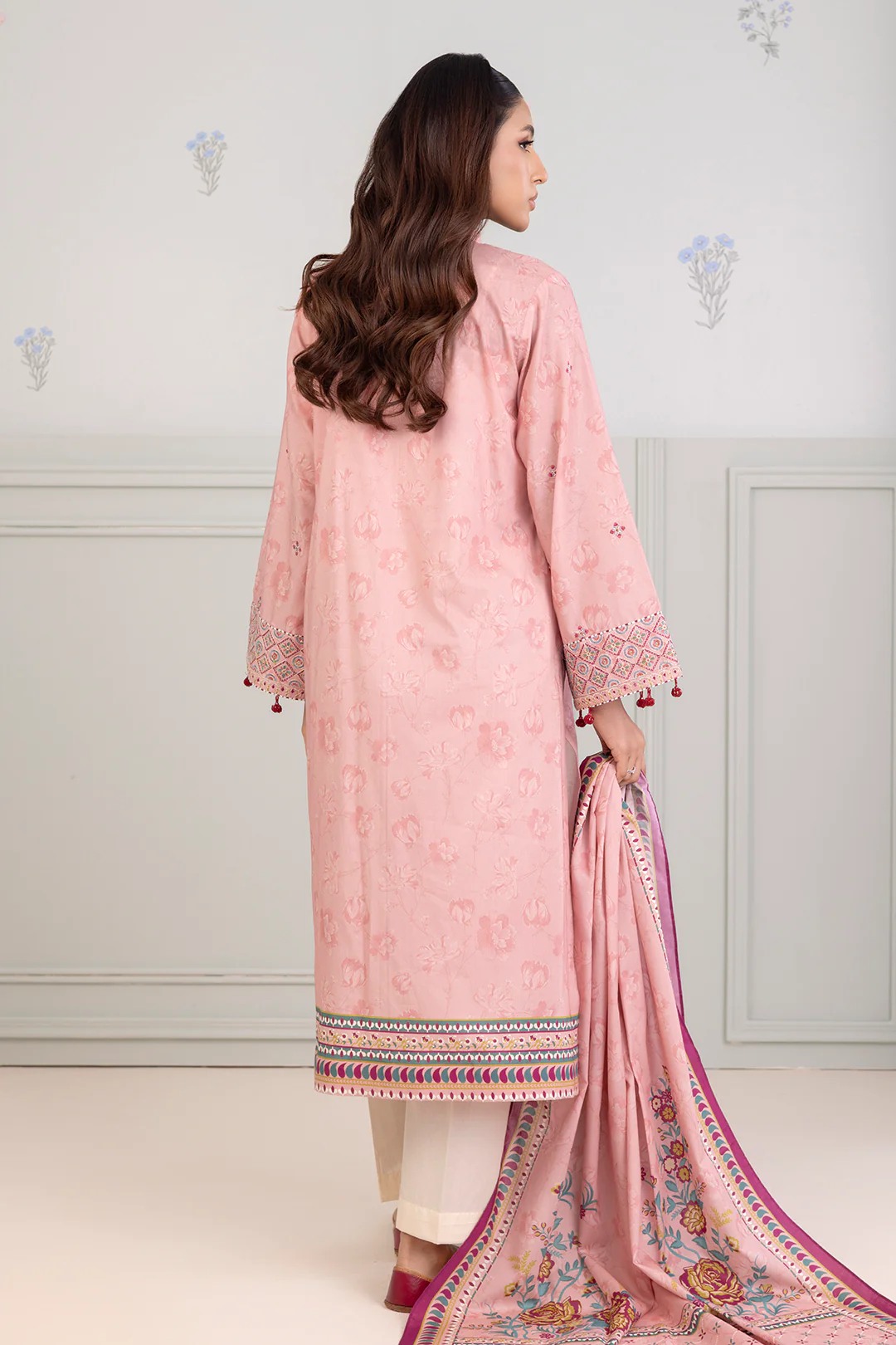 Embroidered Shirt Dupatta - 0420 - Image 6