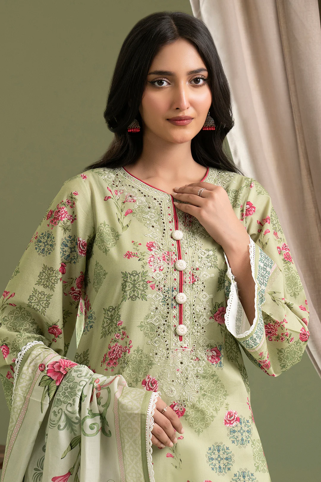 Embroidered Shirt Dupatta - 0423 - Image 3