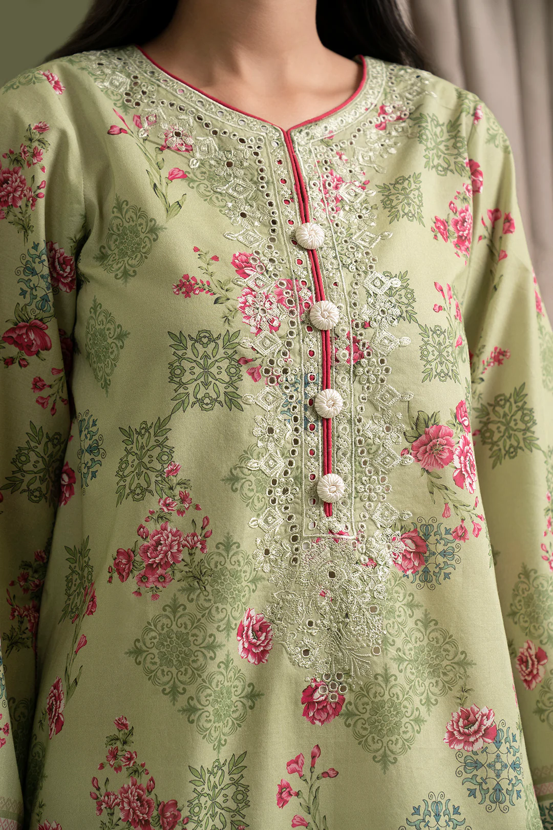 Embroidered Shirt Dupatta - 0423 - Image 5