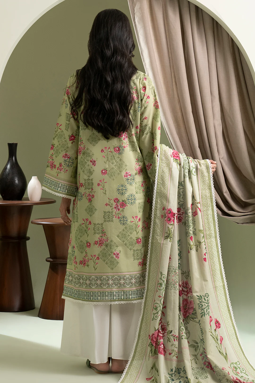 Embroidered Shirt Dupatta - 0423 - Image 6