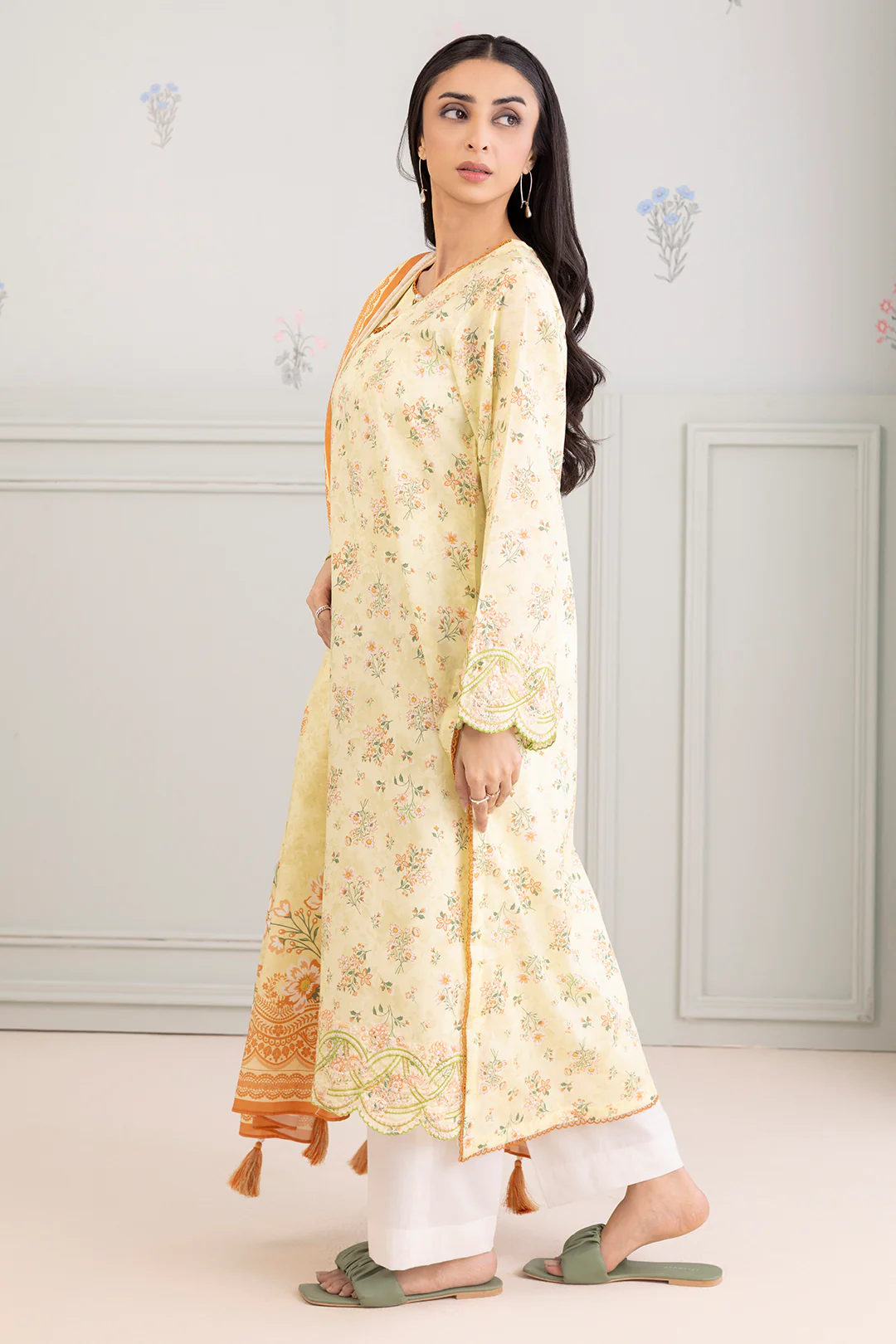 Embroidered Shirt Dupatta - 0486 - Image 4