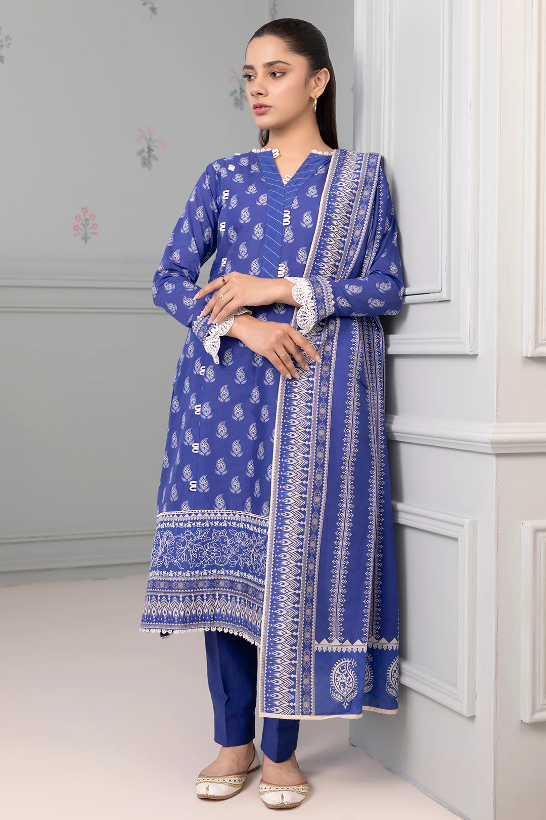Embroidered Shirt Dupatta - 0487 - Image 2