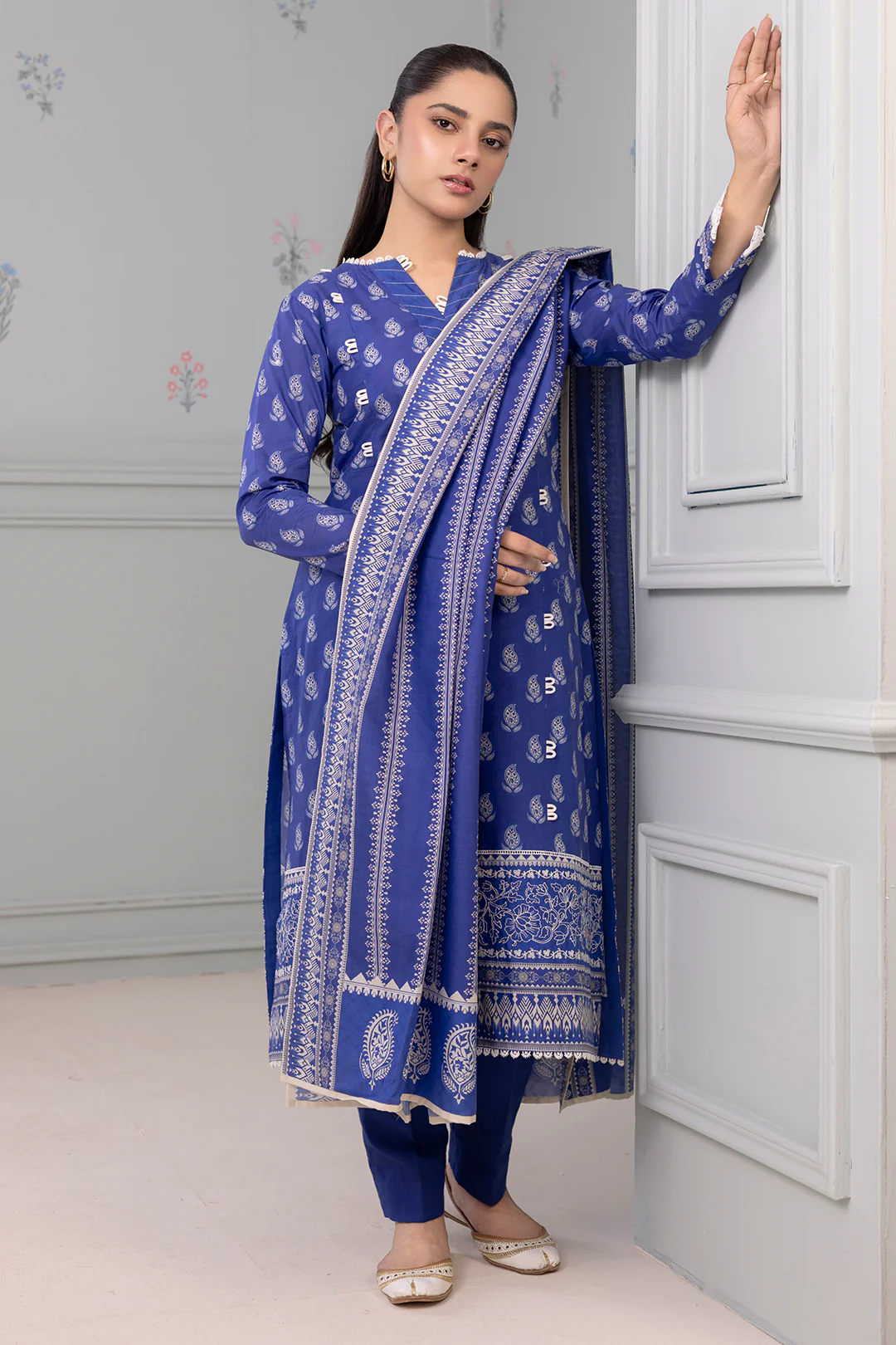 Embroidered Shirt Dupatta - 0487 - Image 3