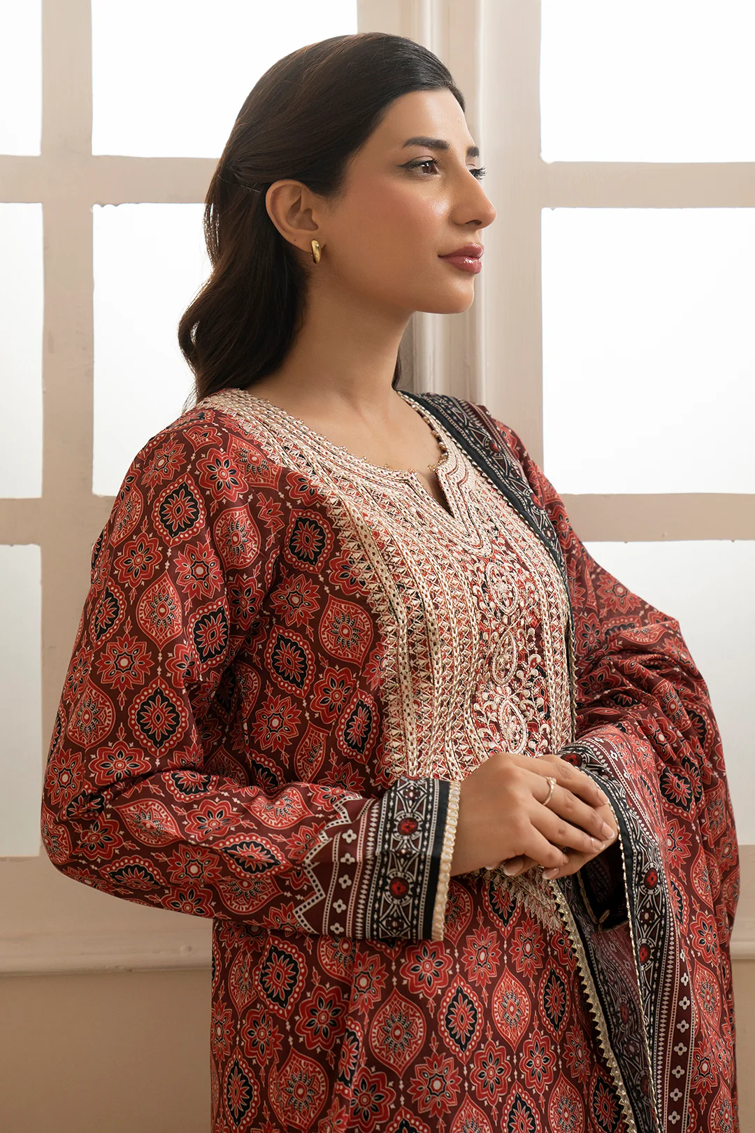 Embroidered Shirt Dupatta - 0560