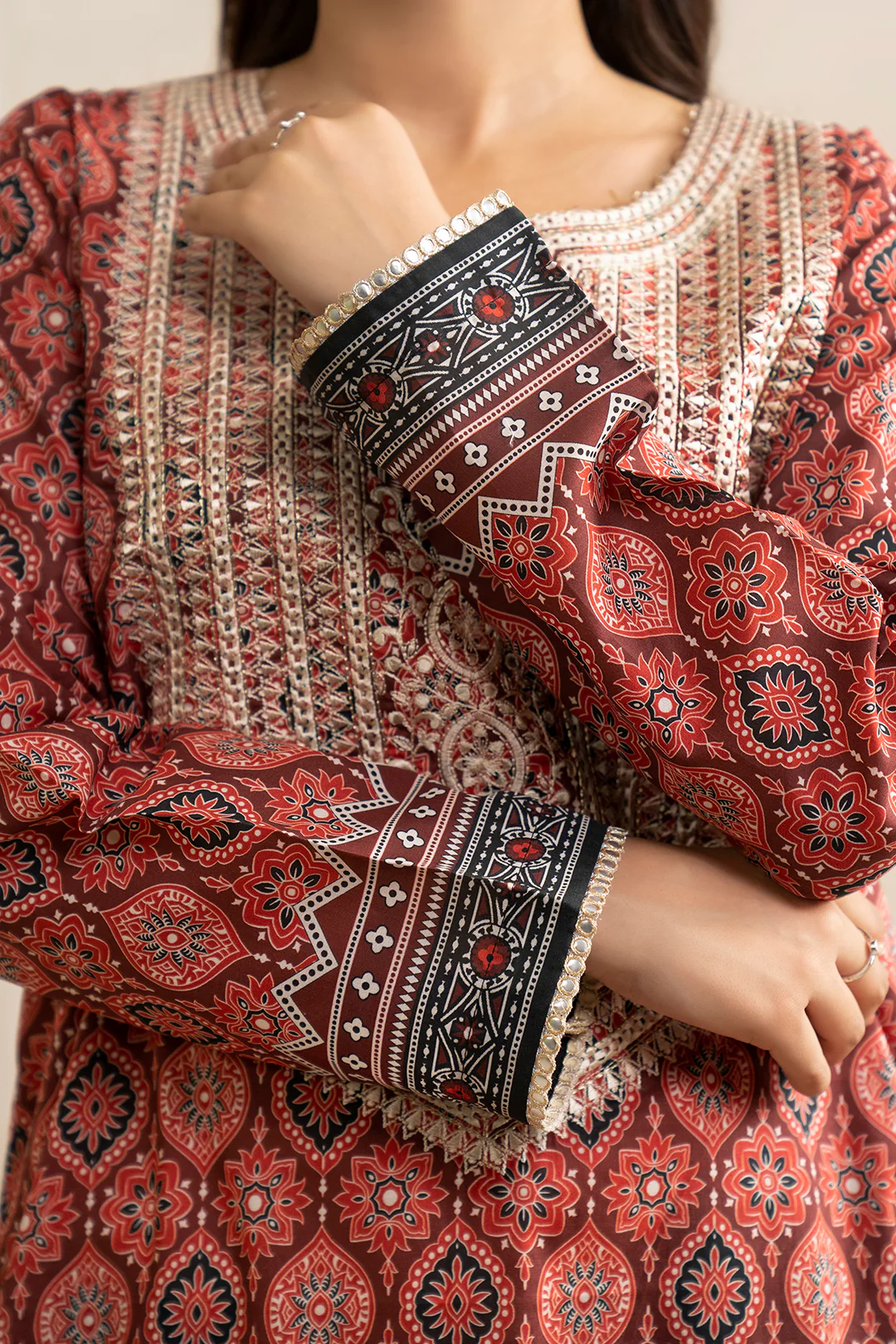 Embroidered Shirt Dupatta - 0560 - Image 6