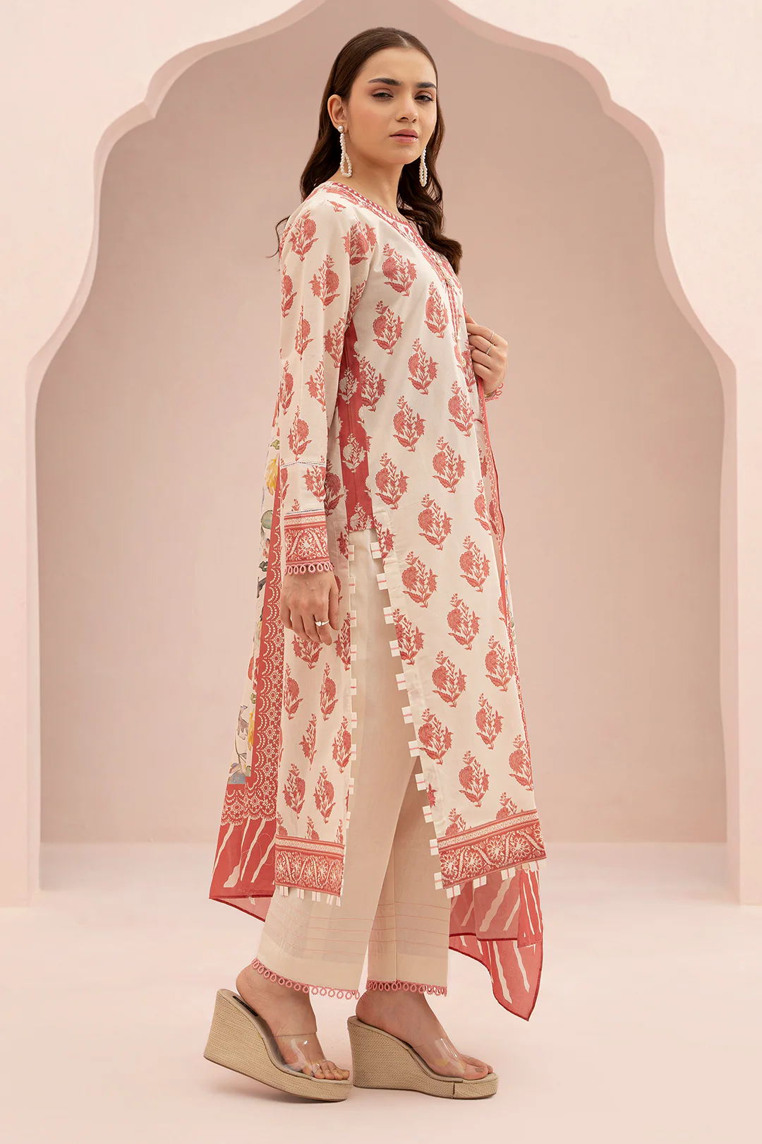 Embroidered Shirt Dupatta - 0563 - Image 6
