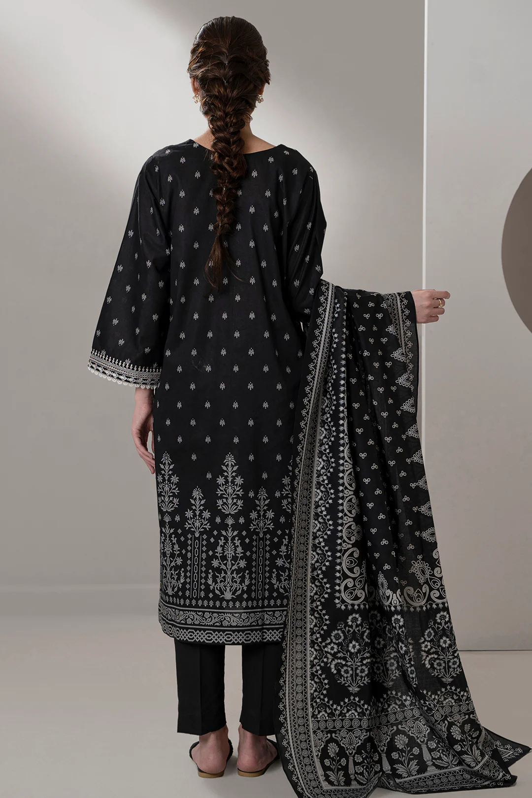 Embroidered Shirt Dupatta - 0640 - Image 7