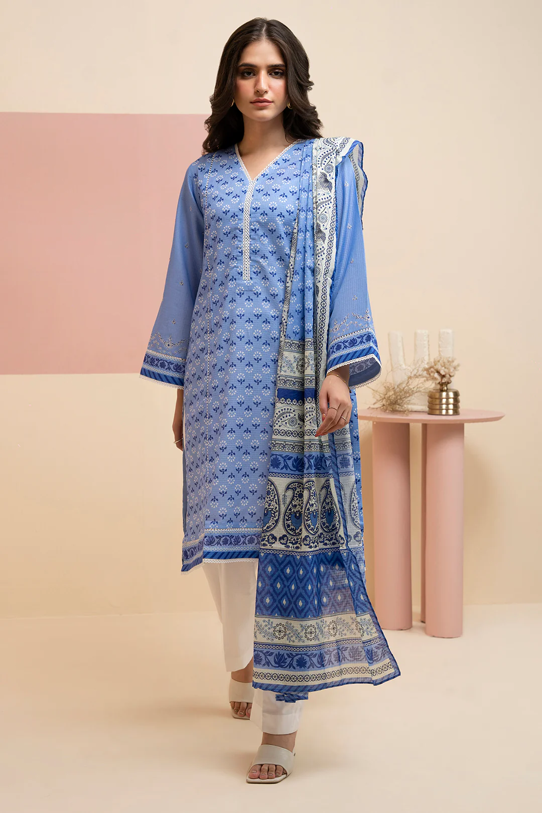 Embroidered Shirt Dupatta - 0641 - Image 2