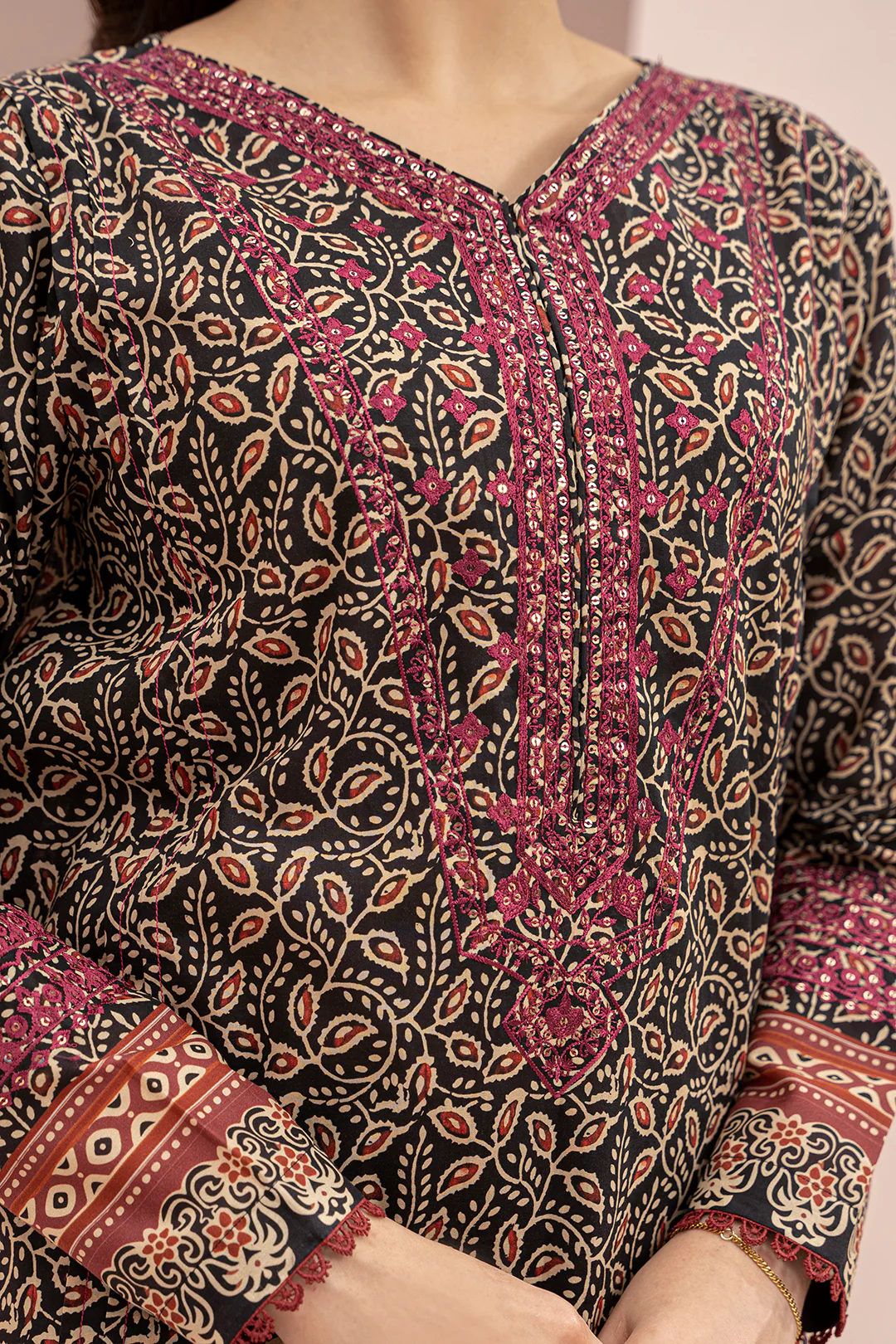 Embroidered Shirt Dupatta - 0642 - Image 4