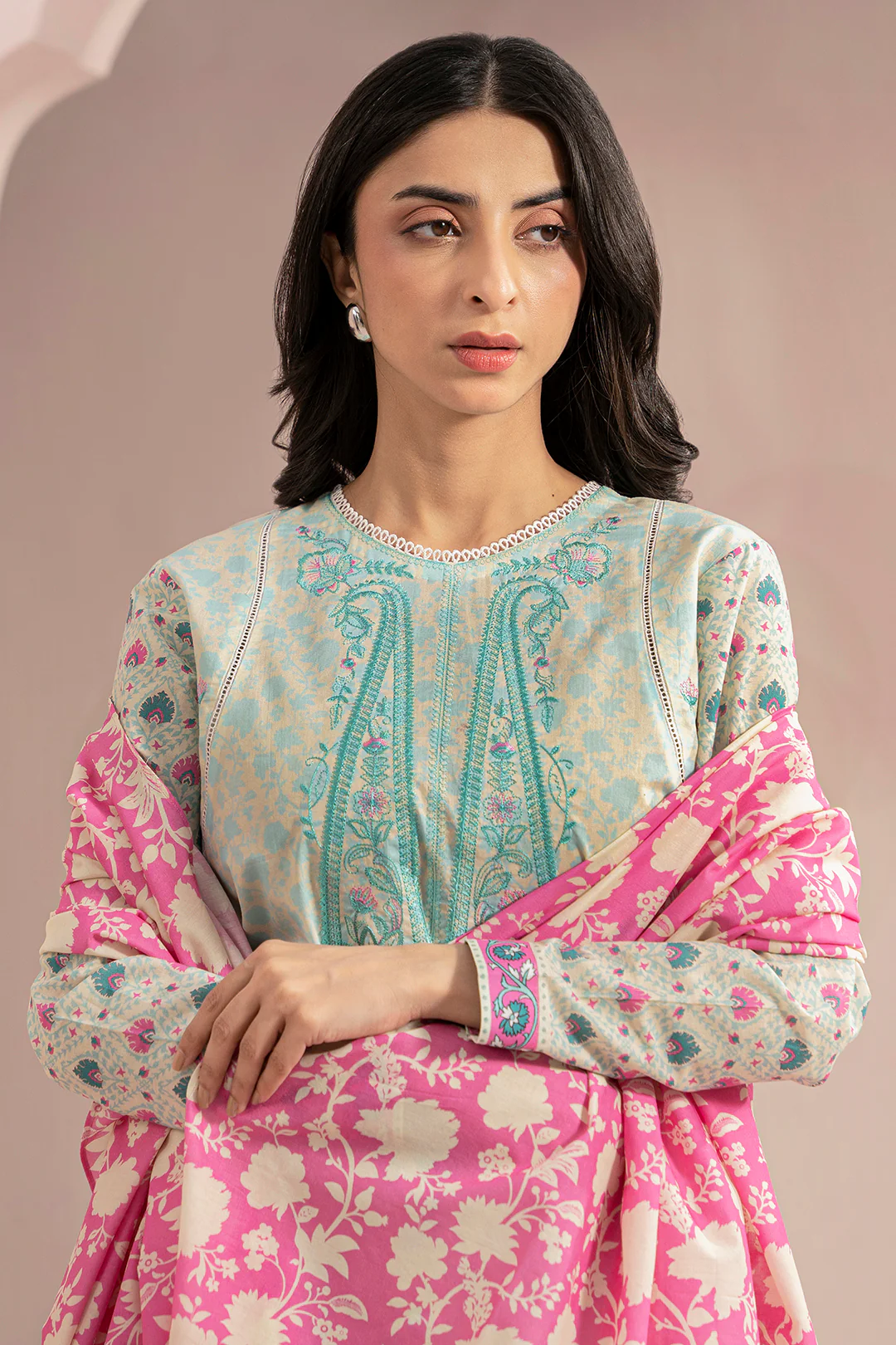 Embroidered Shirt Dupatta - 0643