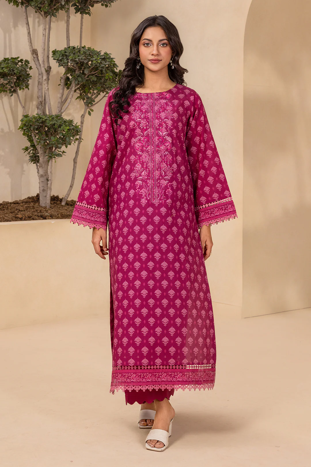 Embroidered Shirt Dupatta - 0407 - Image 13