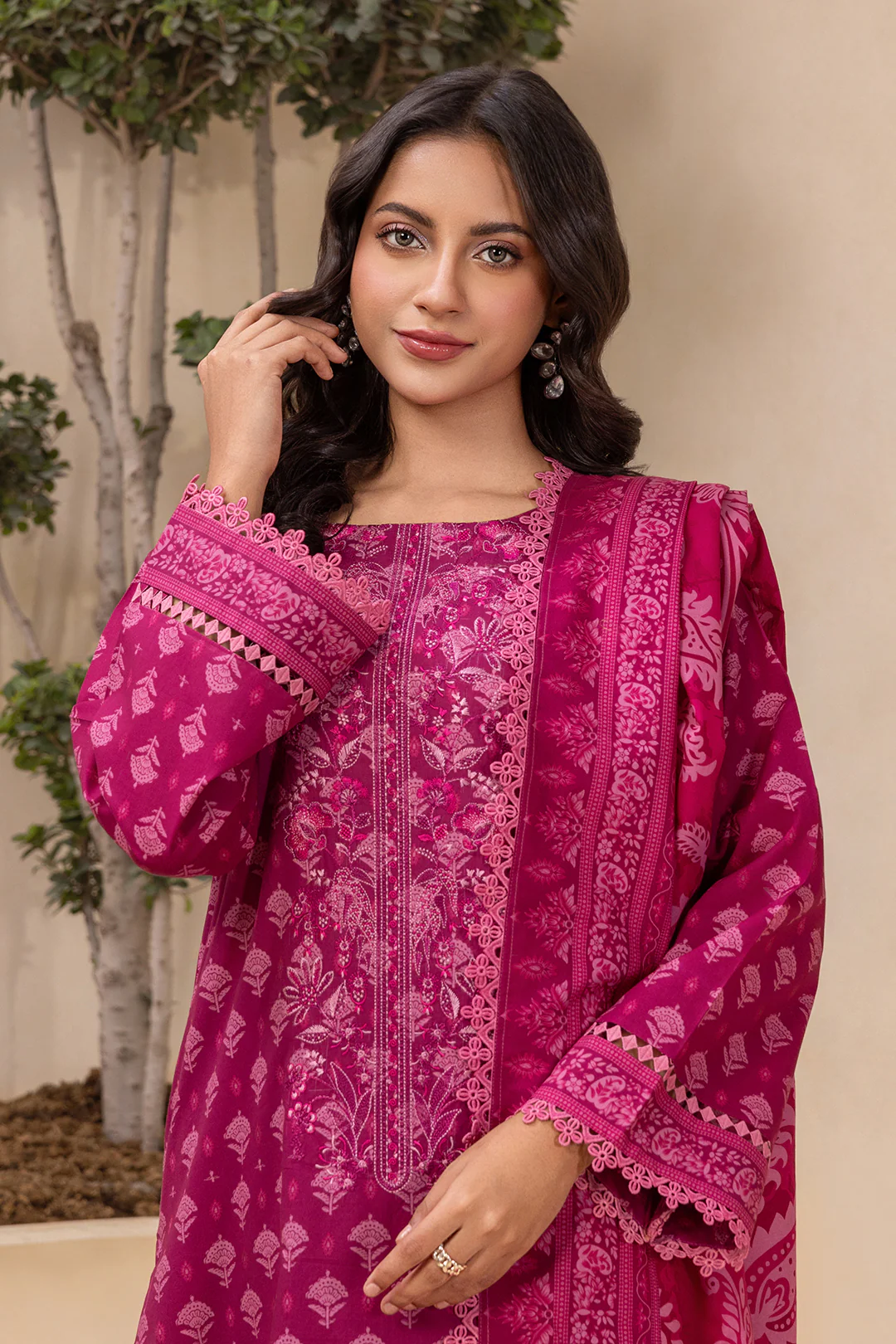 Embroidered Shirt Dupatta - 0407 - Image 3