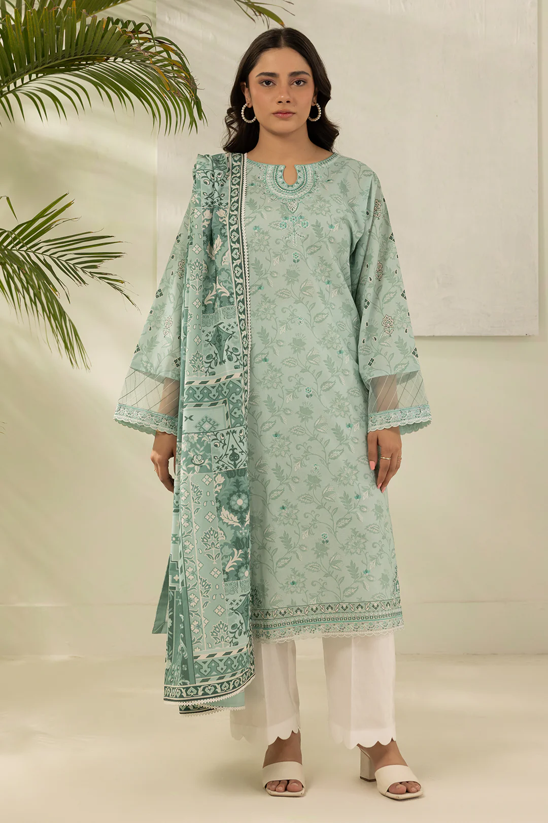 Embroidered Shirt Dupatta - 0530 - Image 3