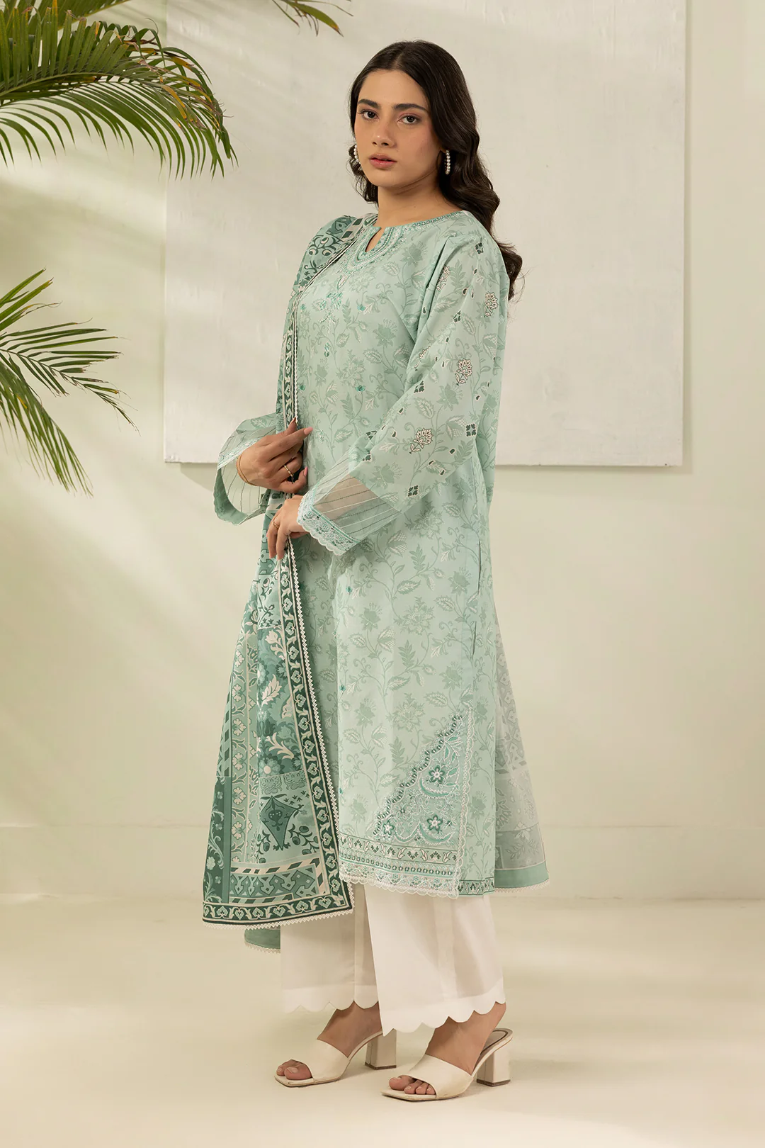 Embroidered Shirt Dupatta - 0530 - Image 4