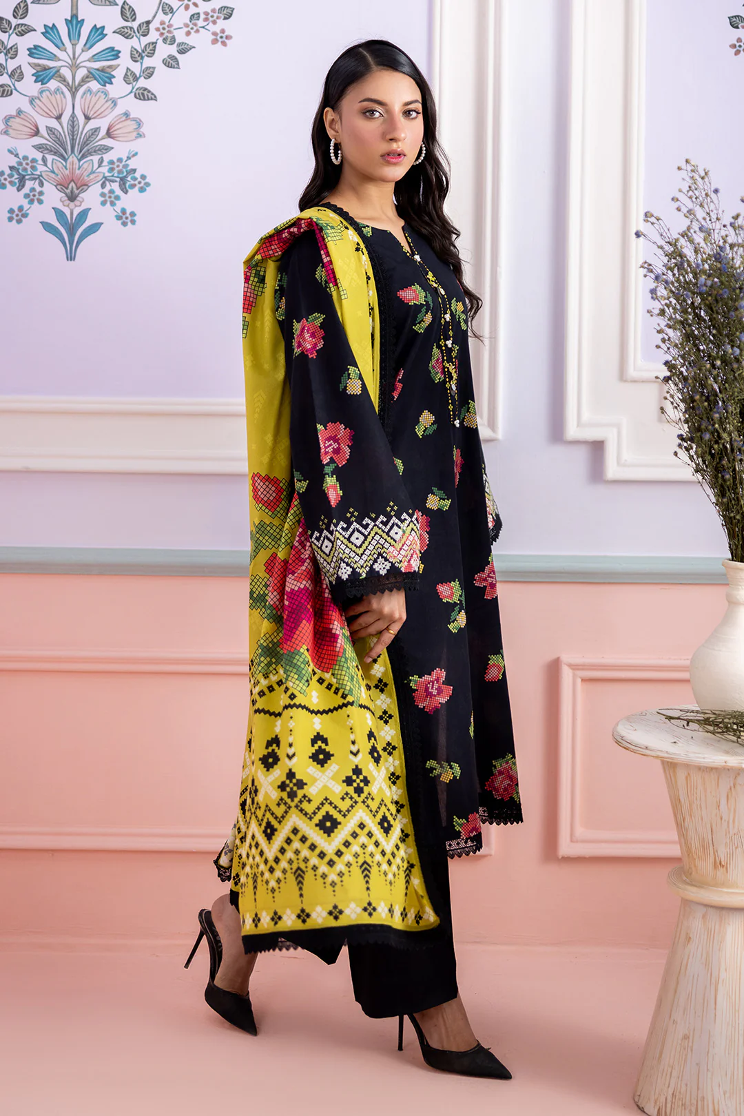 Embroidered Shirt Dupatta - 0599 - Image 7