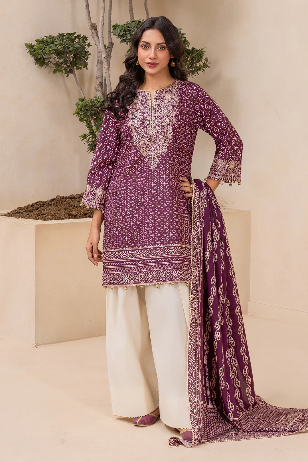 Embroidered Shirt Dupatta - 0670 - Image 6